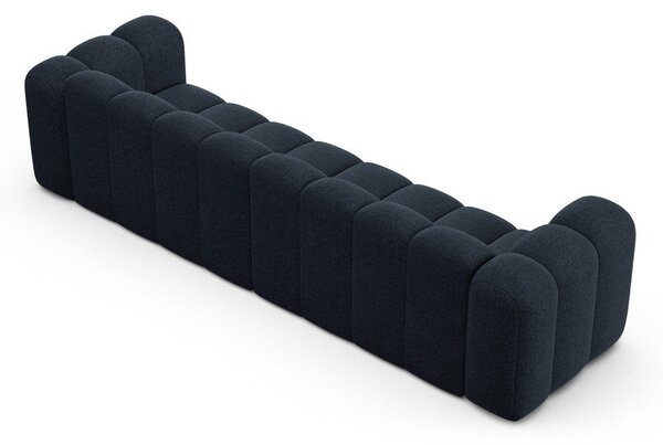Тъмносин шенилов диван 290 cm Lupine – Micadoni
