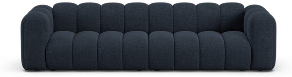Тъмносин шенилов диван 290 cm Lupine – Micadoni