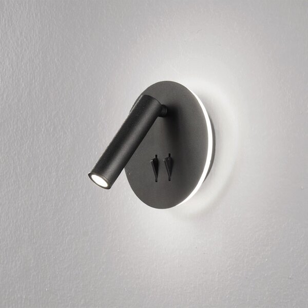 SELLA LED Аплик 6+3W 3000К Ф130мм Черен