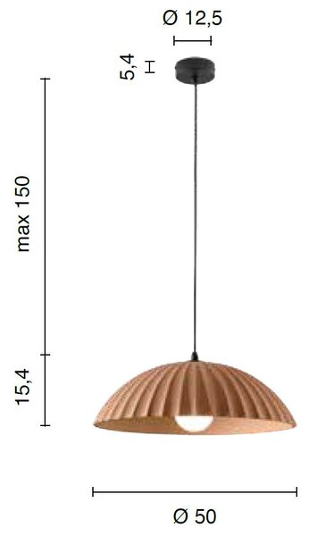 RUSTIC Пендел 1ХЕ27 Ф500мм Бял