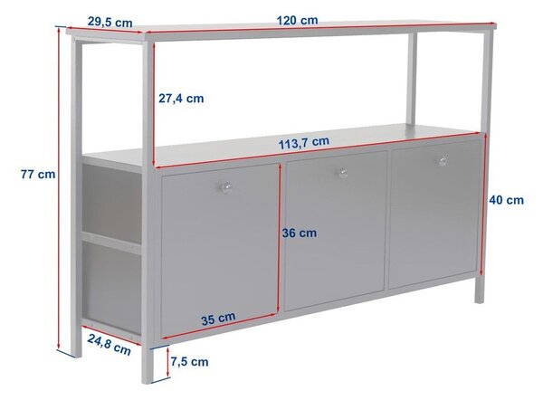Конзолна маса с орехов декор в тъмно естествен цвят 29,5x120 cm Solace – Kalune Design