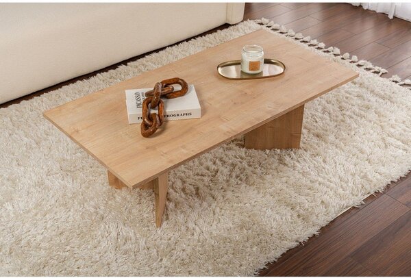 Масичка за кафе с дъбов декор в естествен цвят 60x119 cm Sabin – Kalune Design