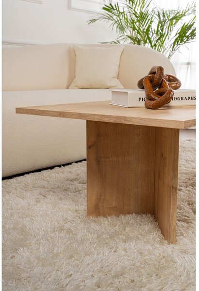 Масичка за кафе с дъбов декор в естествен цвят 60x119 cm Sabin – Kalune Design