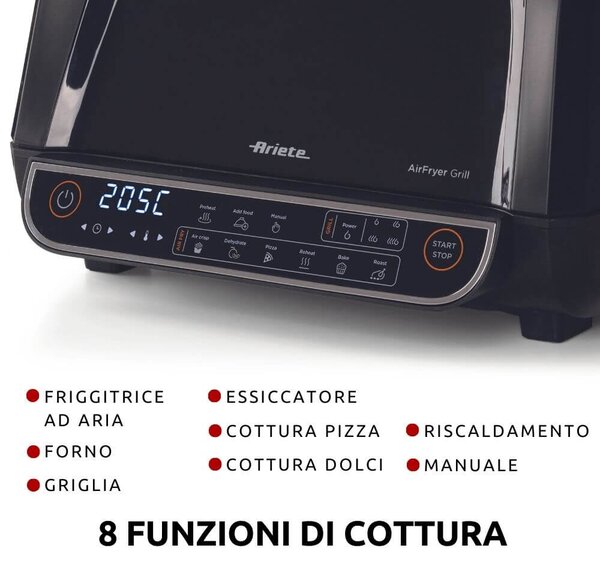 Ariete AIR FRYER Грил 4635 1700W 8L 8 програми