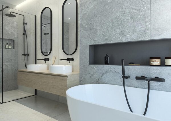 Вграден смесител за умивалник ARNIKA, черен