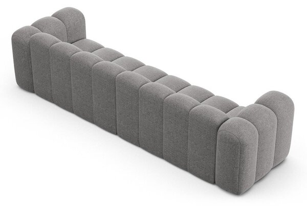 Сив шенилов диван 290 cm Lupine – Micadoni