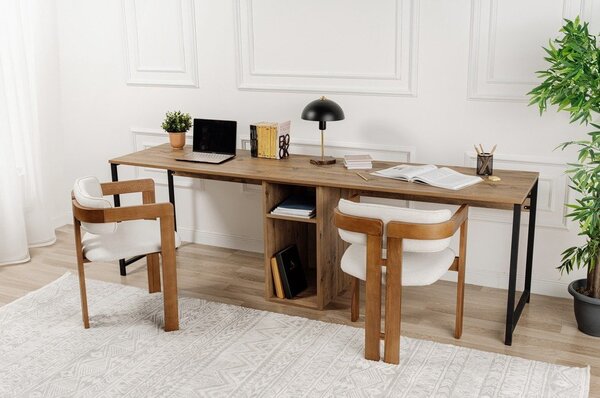 Работна маса с боров декор 60x240 cm Twin – Kalune Design