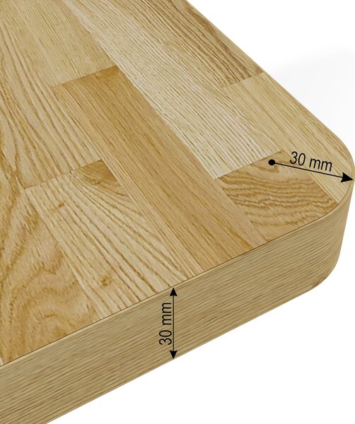 BIM Natural Регулируемо бюро 140x70x3 черно/дъб