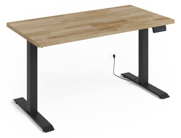 BIM Natural Регулируемо бюро 140x70x3 черно/дъб