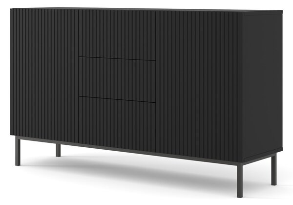 Комод Ravenna B 150 2D3S фрезован фолиран MDF, черно