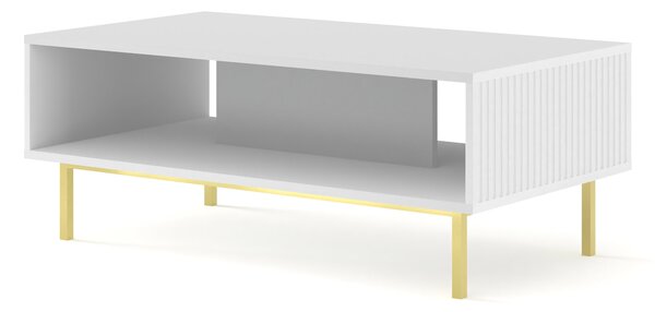 Масичка за кафе Ravenna B 90x60, бял мат/злато
