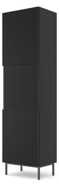 Витрина Ravenna B 1D1S фрезован фолиран MDF, черно