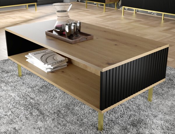 Масичка за кафе Ravenna B 90x60, дъб артисан/черно