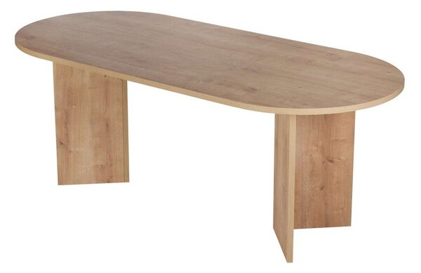 Трапезна маса с дъбов декор 90x200 cm Sabella – Kalune Design