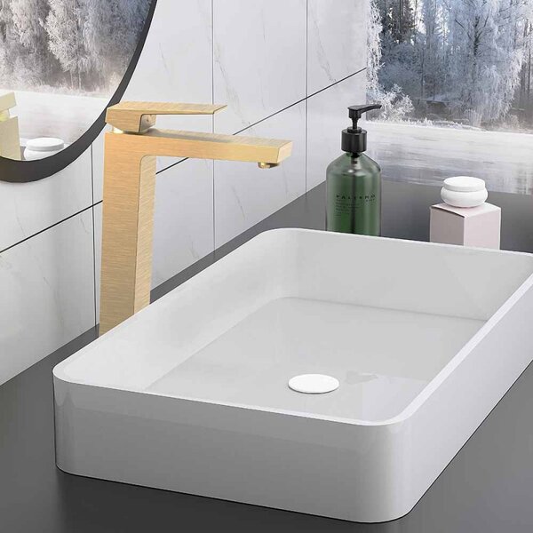 ЕЛИНОР Смесител за умивалник висок BRUSH GOLD