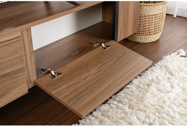 Маса за телевизор с орехов декор в тъмно естествен цвят 180x50x29,5 cm Serenity – Kalune Design