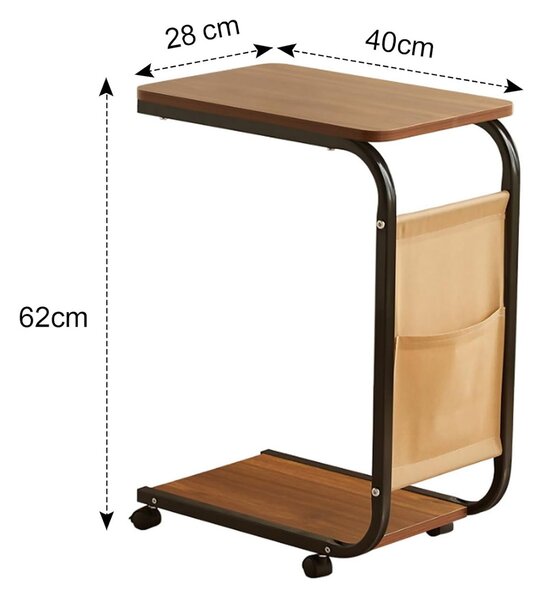 Deskcart™ подвижна C-образна масичка за кафе