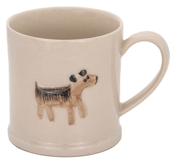 Бежова керамична чаша 225 ml Dog – Sass & Belle