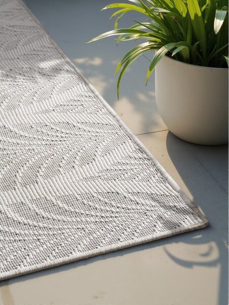 Килим за открито и закрито в цвят слонова кост и сиво 160x230 cm Duet Liora – NORTHRUGS