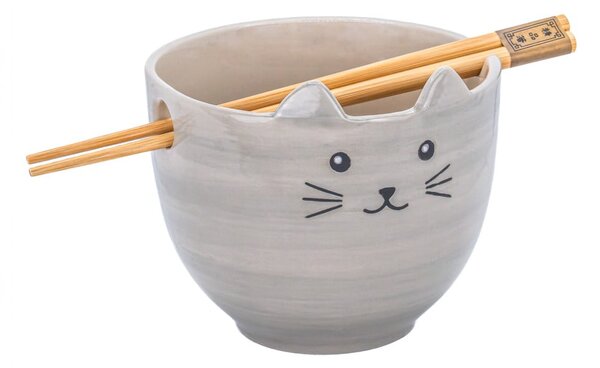 Сива глинена купичка 450 ml Cat – Sass & Belle