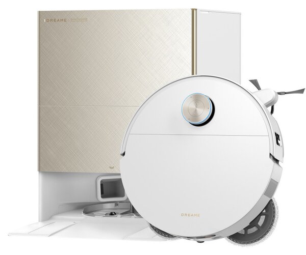 Прахосмукачка робот Dreame X60 Ultra Complete RLX87DE-WH, 180 мин, 0.2 л, AI камери, VersaLift, Автоматизирана станция, Гласови команди, Бял