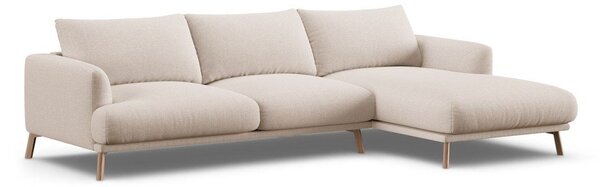 Бежов ъглов диван (десен ъгъл/с лежанка) Naomi – Micadoni