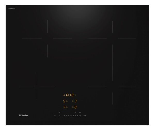 Индукционен плот за вграждане Miele KM 7363 FL, 4 нагревателни зони, технология PowerFlex, функция Stop & Go, черен