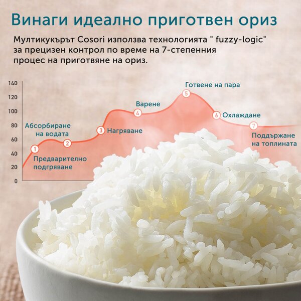 Мултикукър за бавно готвене Cosori CRC-R501-KEU, 970W, 5 л, 17 програми, Таймер, Отложен старт, Черен