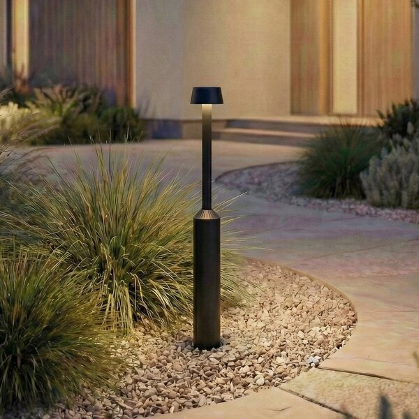 Lucande LED осветление за пътеки Tareko, 90 cm, антрацит, IP65, Черен, Алуминий, Модерен