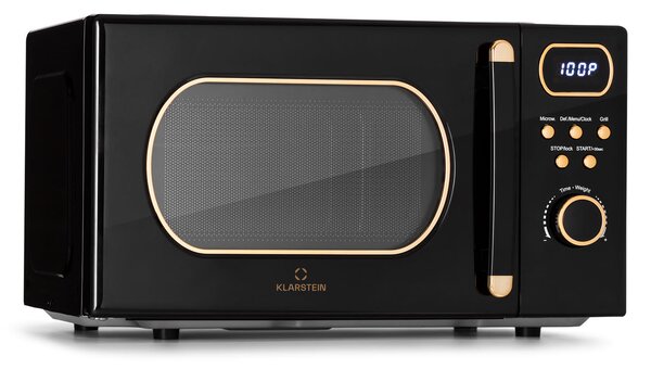 Klarstein Julieta, микровълнова фурна с грил, 20 л, 700 / 800 W, Ø25,5 см, 8 програми