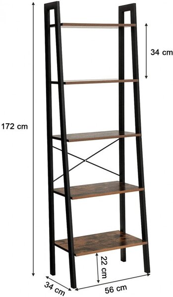 Ъглов рафт Vasagle, 56.2x32x172.1cm