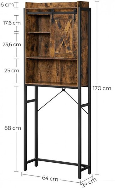 Рафт за тоалетна Vasagle, 64x24x171см