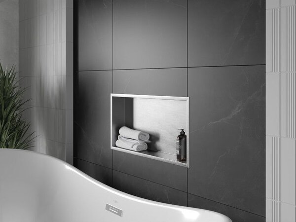 Mexen X-Wall-R ниша рафт с кант 60 x 30 cm, inox - 1910603010