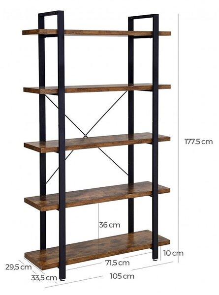 Рафт Vasagle, 105x33.5x177.5cm
