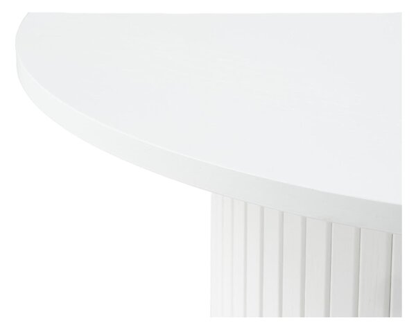Бяла кръгла масичка за кафе Nola – Unique Furniture