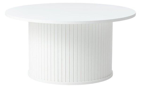 Бяла кръгла масичка за кафе Nola – Unique Furniture