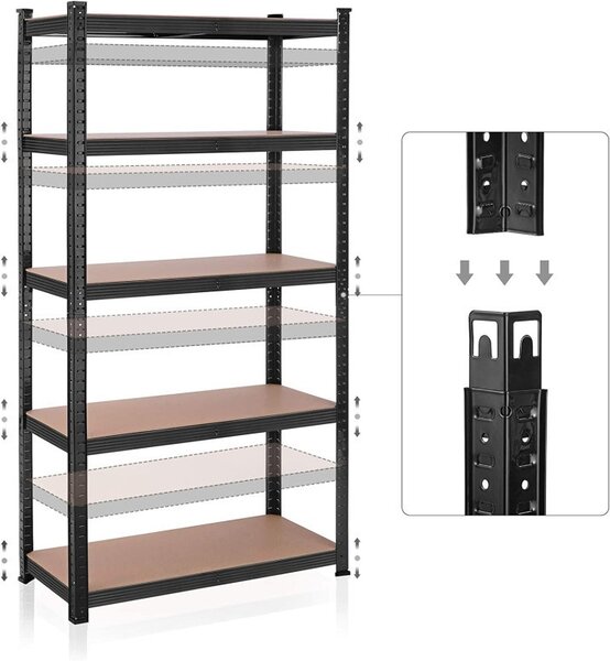 Рафт Songmics, 5 рафта, 50 x 100 x 200 см, GLR050B01