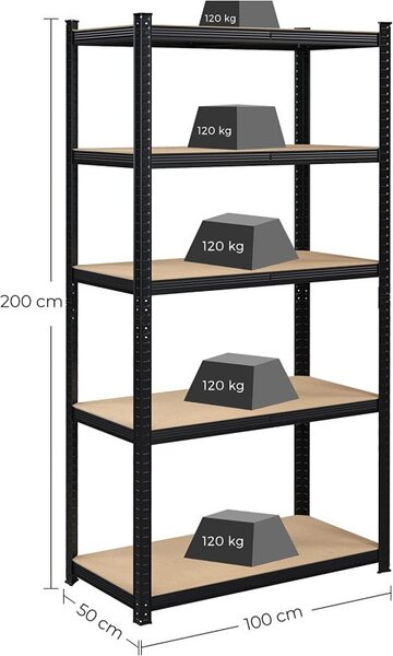 Рафт Songmics, 5 рафта, 50 x 100 x 200 см, GLR050B01