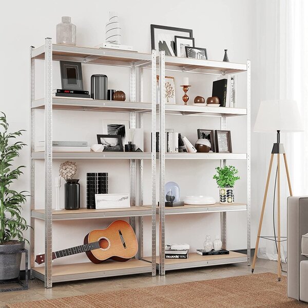 Рафт Songmics, 5 рафта, 50 x 100 x 200 см, Сребрист, GLR050E01