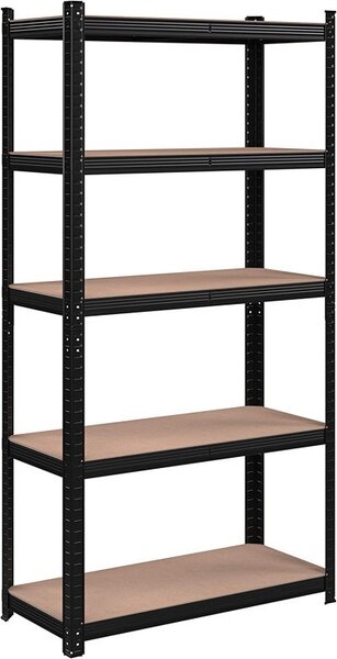 Рафт Songmics, 5 рафта, 180 x 90 x 40 см, Черен, GLR040B01