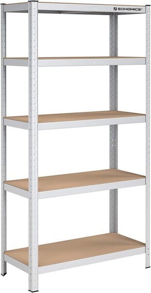 Рафт Songmics, 5 рафта, 40 x 90 x 180 см, Сребрист, GLR40SV