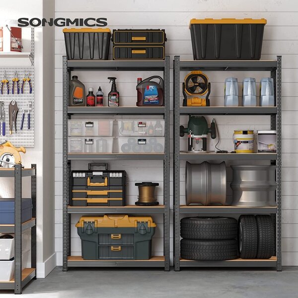 Рафт Songmics, 5 рафта, 40 x 90 x 180 см, Черен, GLR040G01