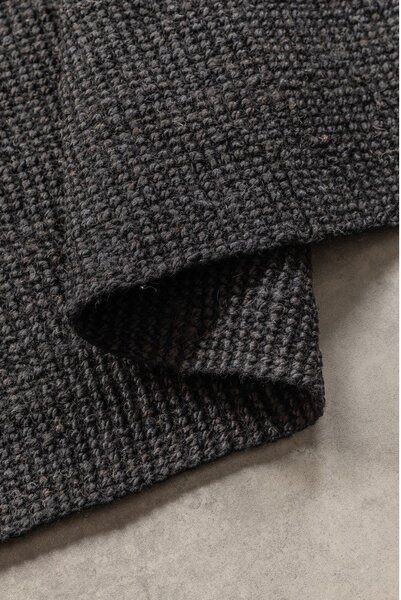 Черен килим от юта 80x150 cm Bouclé - Hanse Home