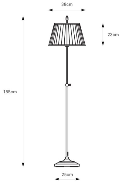 Markslöjd 108972 - Подова лампа OXFORD 1xE14/40W/230V бяла/месинг