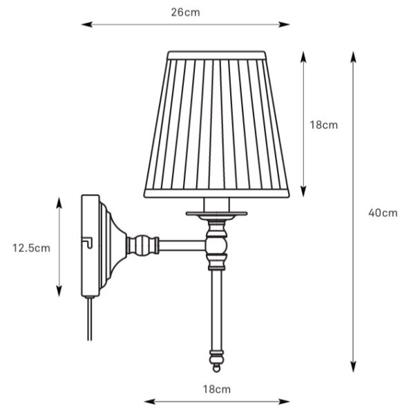 Markslöjd 108968 - Стенна лампа MANOR 1xE14/40W/230V бяла/месинг