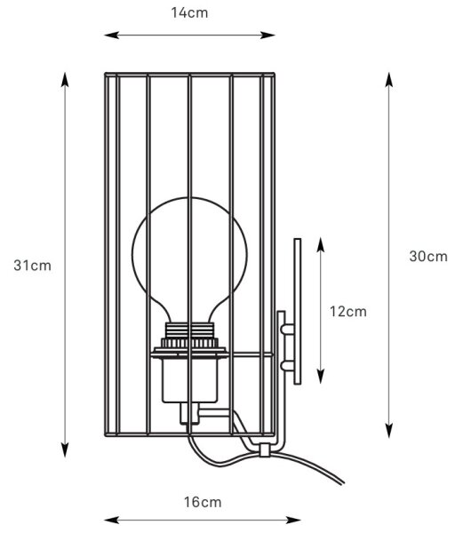 Markslöjd 108960 - Аплик HIKARI 1xE27/60W/230V бял/черен