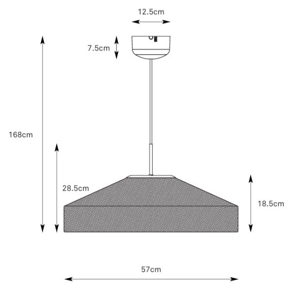 Markslöjd 108955 - Полилей на кабел ALIA 1xE27/60W/230V лен/черен