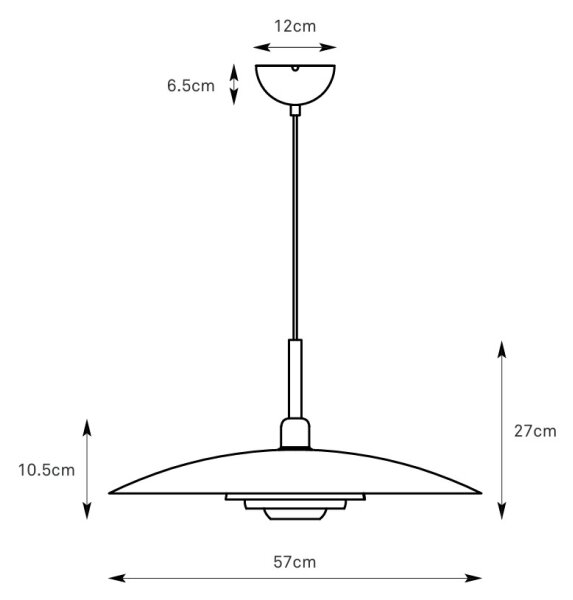 Markslöjd 108877 - Полилей на кабел PINY 1xE27/60W/230V Ø57 cm бежов