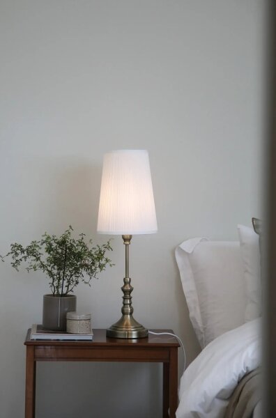Markslöjd 108970 - Настолна лампа NOBLE 1xE14/40W/230V 66 см бяла/месинг