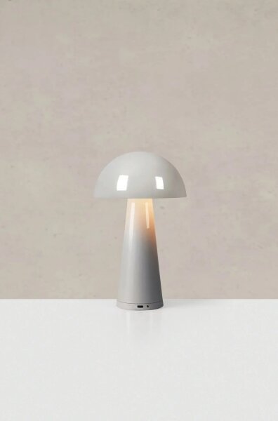 Markslöjd 108950 - LED димируема акумулаторна лампа FUNGI LED/1,5W/2000 mAh IP44 сива